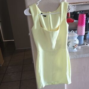 Alex Perry Lemon Yellow Mini Sheath Dress